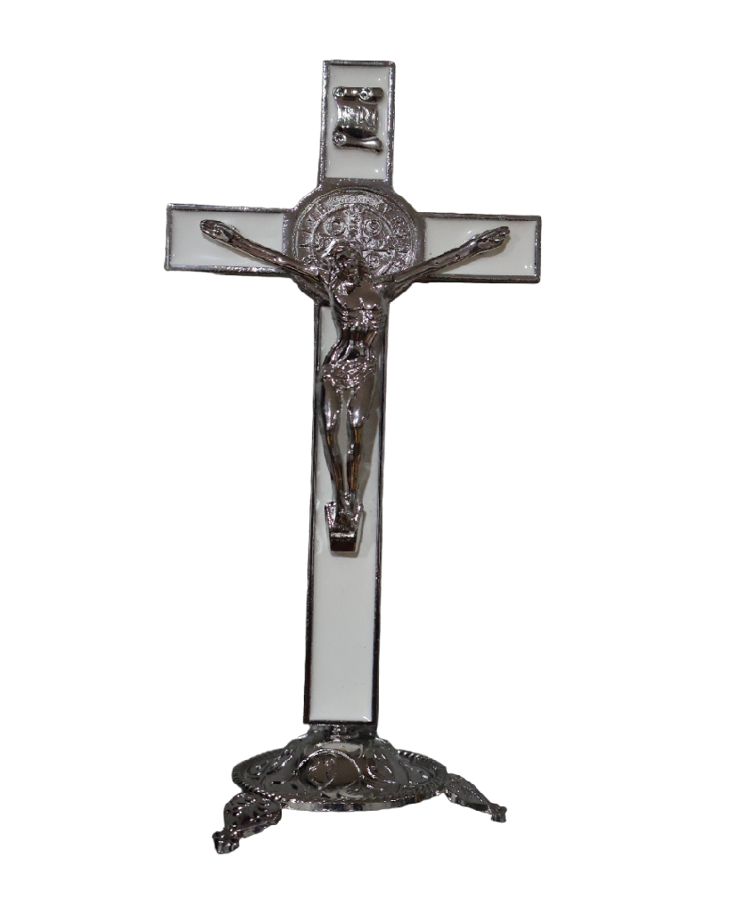 White & Silver Crucifix