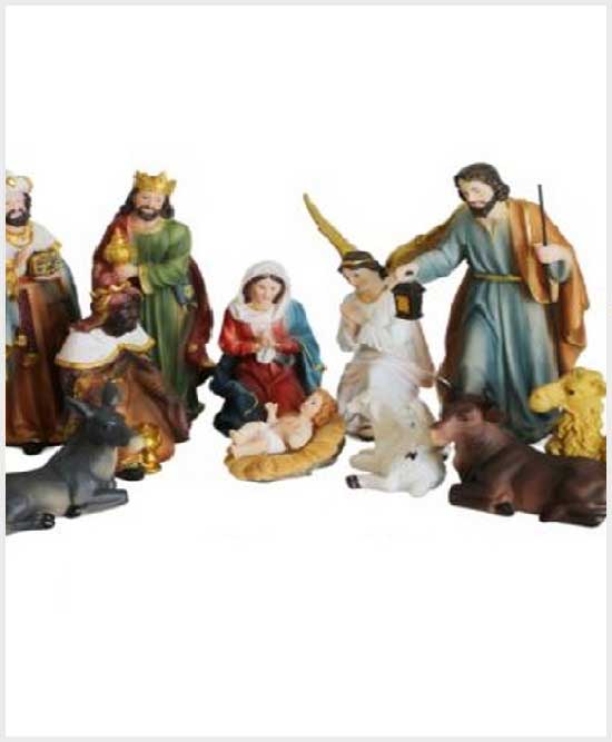 Nativity 8″ Full Set, Italian Finish