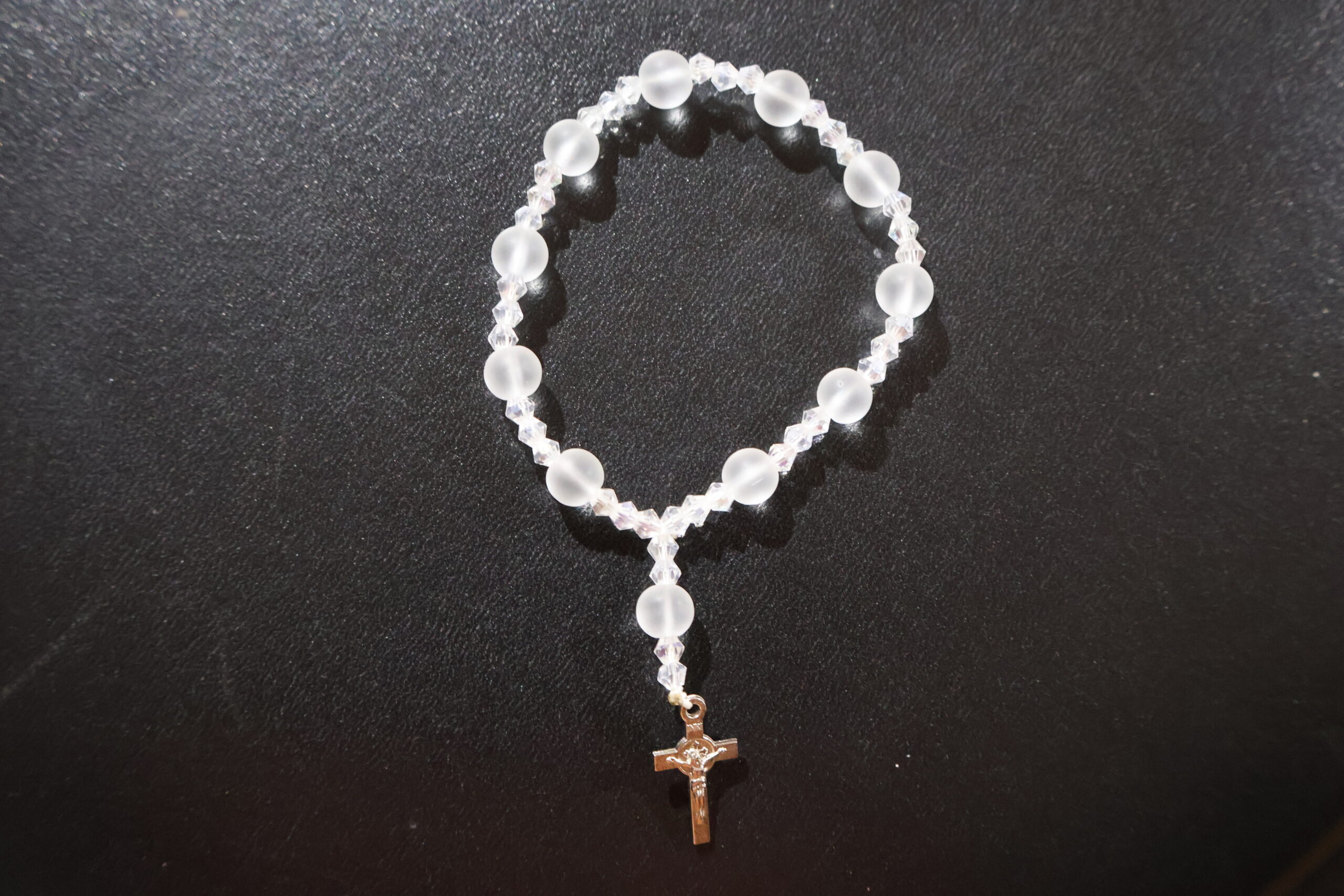 10 Bead White Rosary