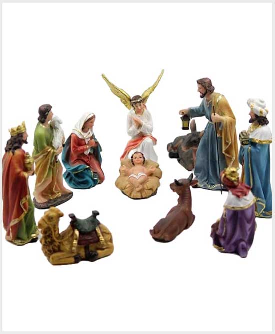 Crib Set – Nativity Full Set 12″,italian Finish