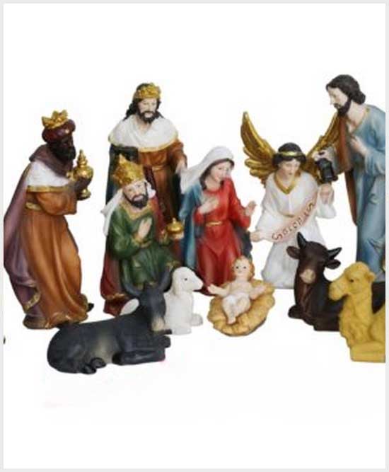 Nativity 10″ Full Set, Italian Finish