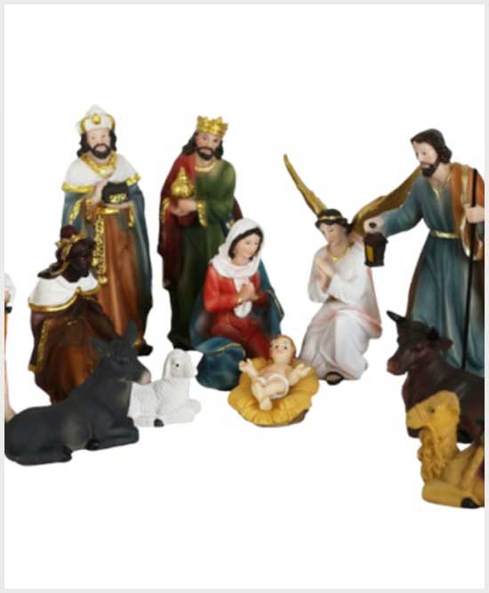 Nativity 6″ 12 Pcs Full Set, Italian Finish